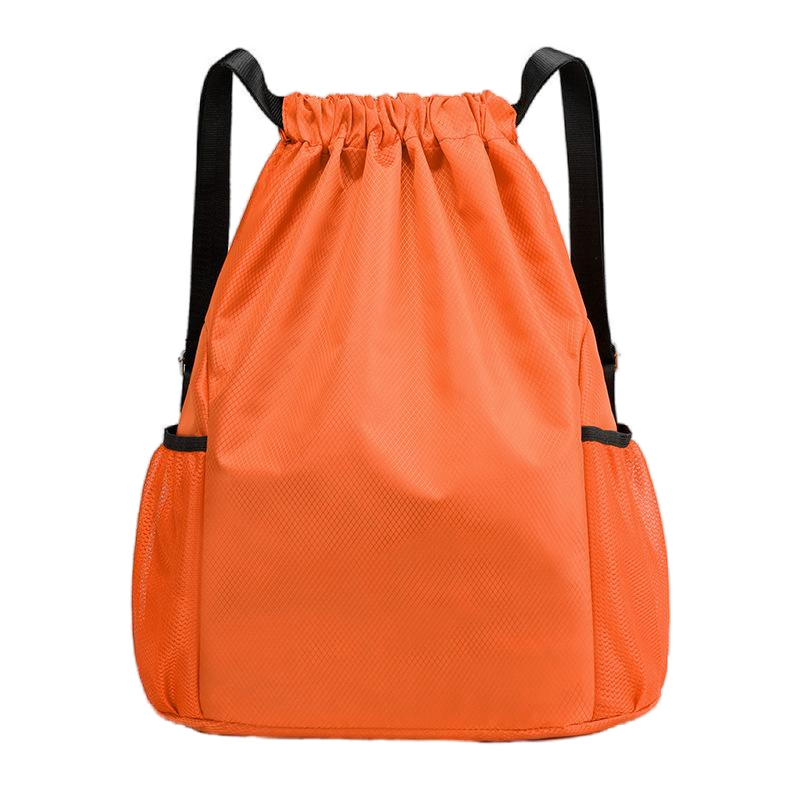 Simple outdoor sports waterproof Oxford fabric drawstring backpack
