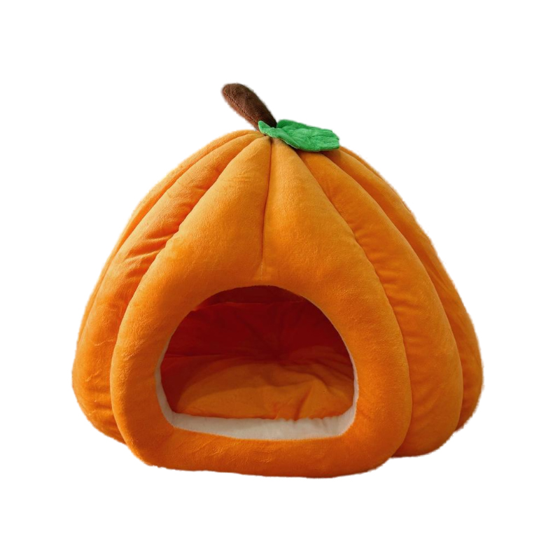 Pumpkin shape cat bed